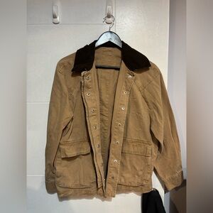 SHEIN Brown Jacket with Black Collar